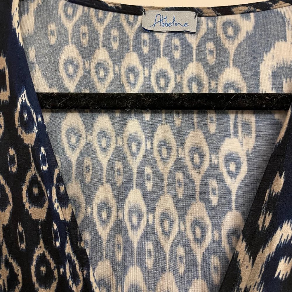 Abbeline Blue and Black tie waist romper - Picture 2 of 3